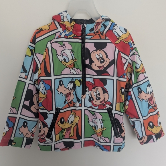 Disney Parks Mickey Mouse and Friends Packable Rain Jacket Youth Size 3 Unisex - Picture 3 of 15